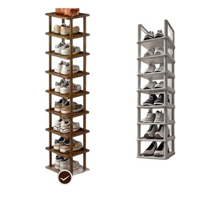 9-Tier Bamboo <b>Shoe</b> <b>Rack</b>, Tall and Narrow Vertical <b>Storage</b> <b>Rack</b>, Entryway Corner Multi-Layer <b>Shoe</b> <b>Storage</b> <b>Rack</b>, Multi-Functional - Product Image 5