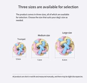 Unbreakable durevole gomma cigolante chewing cane palla giocattolo per animali domestici giocattolo interattivo e di movimento per la dentizione di cuccioli e cani di piccola taglia - Product Image 2