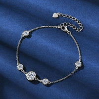Bracelets et Joncs Hypoallergéniques en Argent 925 avec Moissanite 6,5 mm et 4 mm – Collection Best-Seller pour Femme