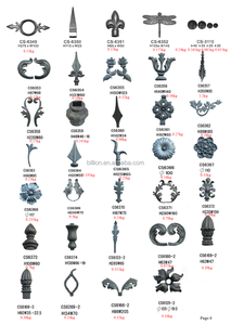 Componentes de repuestos de hierro forjado de 102x27mm Elementos forjados Piki para valla de puerta - Product Image 3