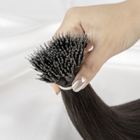 Extensions de cheveux naturels russes doublement étirés, 100 % cheveux humains Remy, 30 pouces, à anneaux nano