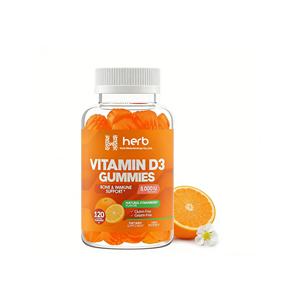 Gomitas Veganas de Vitamina D3 OEM ODM, Suplementos Multivitamínicos para Huesos y Músculos Saludables, Suplementos Herbales, Gomitas de Vitamina D3 - Product Image 1
