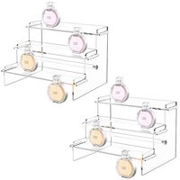 Présentoirs en acrylique transparent sur mesure à 4 niveaux, détachables, pour cosmétiques, figurines, cupcakes, parfums