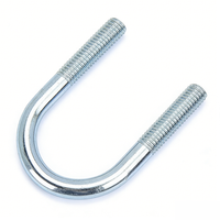 Boulon en U en acier au carbone de taille personnalisée, tête hexagonale, zingué, classe 8.8, pour serre-câbles et support structurel M8*76*160mm