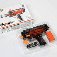 Nouveautés Pistolet à pétards Delta MP7 en plastique, lanceur de pétards à piles, tir de balles souples, jouet pour enfants et adultes
