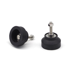 <span class=keywords><strong>Pieds</strong></span> de nivellement en caoutchouc réglables MSR M6x30-40F à base fixe, goujon 304, grande base, glissières en caoutchouc pour profil en T # 7801 - Product Image 2