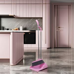 Ensemble de nettoyage domestique moderne Sunshine Direct Manufacture, pelle à poussière économique à long manche et balai en PET pour un nettoyage facile - Product Image 5