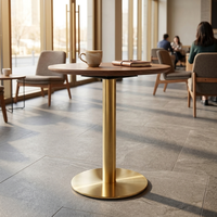 Base de table en métal Wekis, fer, acier inoxydable, finition par transfert thermique, pour restaurant, café, mobilier de salle à manger