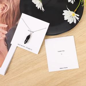 韓国版DIYジュエリー包装カード光沢のある厚いネックレスデザインロゴストック卸売PVC - Product Image 4