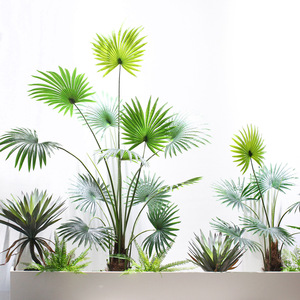 Grand Bonsaï Décoration Salon Plancher Areca <span class=keywords><strong>Palmier</strong></span> Faux Arbre Faux Pot Simulation Plante Verte Ornements Simulation Ventilateur <span class=keywords><strong>Palmier</strong></span> - Product Image 3