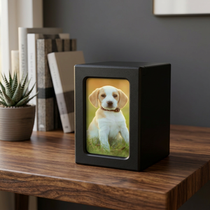 DECOR N UTILITY CRAFT Modern Luxury Eco-Friendly Dog Memorial <b>Urn</b> High Quality Customizable Wooden Rectangle Pet Casket Airtight - Product Image 3