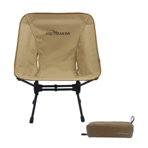 Elk & Seasons Cadeira de Lua portátil para uso ao ar livre, encosto de alumínio leve, mesa dobrável para acampamento, pesca, viagens, praia, piquenique