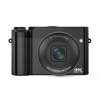 Appareil photo selfie 4K UHD 64MP avec autofocus pour les débutants en vlogging de voyage, doté d'un double objectif et d'un flash pop-up, capteur CMOS