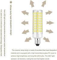 E11 Ampoules LED 5W Équivalent 50W 60W Ampoules Halogènes AC 120V Dimmable 660LM E11 Mini Candélabre Base Lampe LED