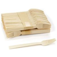Ensemble de couverts jetables en bambou biodégradable et compostable à 100 %, mini-fourchette, couteau, cuillère à soupe pour les fêtes