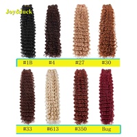 Vente en gros # 27 mèches de cheveux synthétiques blond miel à ondulations profondes, tissage de cheveux bouclés profonds, résistant à la chaleur, extensions de cheveux synthétiques