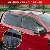 Compatible avec les modèles Ford Ranger US 2012-2018, déflecteurs de vent, pare-pluie pour fenêtres latérales, visière, déflecteur, ajustement personnalisé, matériau PC