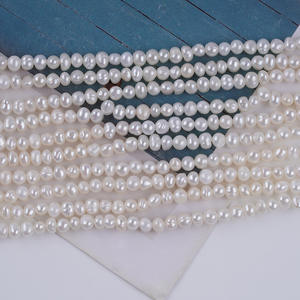 Perle d'eau douce naturelle de Zhuji, 3-4 mm, double face, trou latéral, forme baroque, matériau de bijoux DIY, options de couleur blanc et rose - Product Image 5