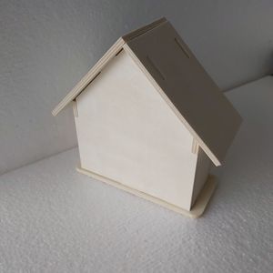 Handmade <span class=keywords><strong>Bird</strong></span> House Hình Dạng Hộp Gỗ Dán Cho Con Heo Đất Ngân Hàng - Product Image 3