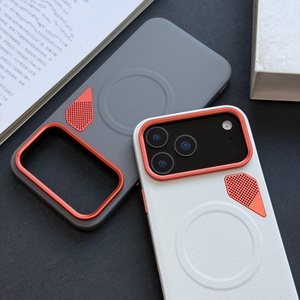เคสโทรศัพท์หนัง PU คุณภาพสูงแบบแม่เหล็กสำหรับ iPhone 17 15 16 Pro Max 17 Air พร้อมรูระบายความร้อนโลหะ ป้องกันการเกิดความร้อนสะสม - Product Image 6