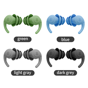 حماية السمع رمادي فاتح قابلة لإعادة الاستخدام الحد من الضوضاء سدادات عازلة للصوت للنوم - Product Image 6