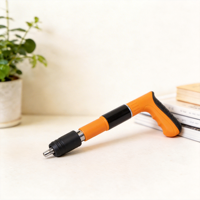 Pistola de grapas mini naranja de grado industrial con 5 velocidades ajustables, kit con 200 clavos, bolsa de accesorios, clavadora manual para bricolaje, manualidades y reparaciones del hogar