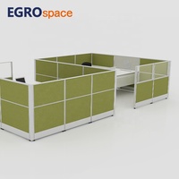 Panneau de séparation durable EGROspace, table en forme de L, mobilier en verre, bureau, poste de travail en cubicle