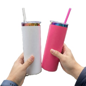 Custom LogoBulk Underneath 20Oz With Lid Outdoor Laser Engraving Rainbow Plated Skinny Tumbler - Product Image 1