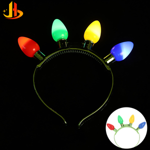 Serre-tête LED de Noël fantaisie, 4 lumières, bande lumineuse pour cheveux avec ampoules en forme d'oignon, durable, MEILLEURE VENTE pour les fêtes de Noël - Product Image 2
