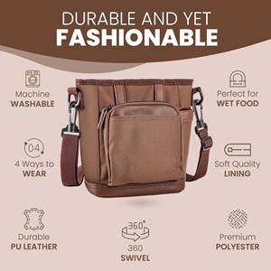 Muestra Gratis: Bolsa Impermeable de Lana de Grado Alimenticio para Premios de Conejos, para Entrenamiento de Agilidad, con Gancho para Mascotas, Ideal para Caminar, Viajar y Senderismo - Product Image 2