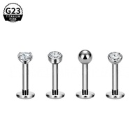 Piercing de nez et de cartilage d'oreille en titane de qualité implantable G23 ASTM F136, fabrication directe usine