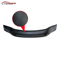 Accessoires de voiture Noir brillant/Fibre de carbone Look ABS Arrière Coffre de voiture Spoiler Wing Trim Cover pour Mitsubishi Lancer EX