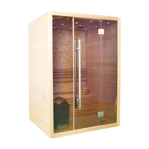 Venta directa de fábrica, sala de vapor familiar, puerta de vidrio oscuro de madera maciza, sala de <span class=keywords><strong>Sauna</strong></span> adecuada <span class=keywords><strong>para</strong></span> <span class=keywords><strong>parejas</strong></span>, 2 personas - Product Image 3