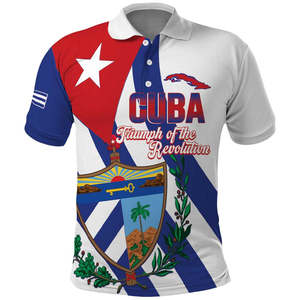 Polo del Día DE LA Liberación de <span class=keywords><strong>Cuba</strong></span> Triumph of the Revolution Factory Hacer Polo personalizado Dry Fit Polos Hombres - Product Image 1