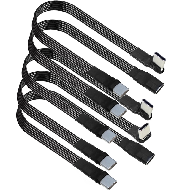 CY Dada Transfer Cable 5CM-100CM USB 2.0 Type C Extension Cable 90 Adapter FPC FPV Band Flat CE Certified 3A