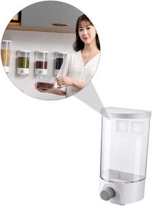 Wall Mounted ABS <b>Plastic</b> Cereal Dispenser Coffee <b>Kitchen</b> Washing Powder Dispenser Office Children's Style Spice Use OEM Design - Product Image 6