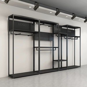 Nhà Sản Xuất Bán Buôn Quần Áo Kim Loại May Mặc Giá Thép Không Gỉ Biểu Tượng Tùy Chỉnh Hiển Thị Đứng Quần Áo Vàng Hiển Thị Giá Và Kệ - Product Image 5