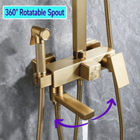 Nouvelle Tendance 2026 : Ensemble de Douche en Acier Inoxydable Mural Exposé avec Robinet de Douche Pluie à Pression Améliorée et Système de Barre Coulissante