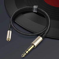 Musical Instrument Amplifier Electric Guitar Mixer Sound Card 6.35mm Male to 3.5mm Female 1 1.5 2 3M 5M 8M 10M Extension Cables
