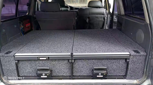 Sistema di Cassetti Scorrevoli in Acciaio per Bagagliaio <span class=keywords><strong>SUV</strong></span> con Supporto per Frigorifero per Land Cruiser LC100 LC80 LC200 - Product Image 3