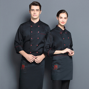 Uniforme <span class=keywords><strong>de</strong></span> chef d'hôtel personnalisé avec logo brodé Manteau <span class=keywords><strong>de</strong></span> <span class=keywords><strong>cuisine</strong></span> <span class=keywords><strong>de</strong></span> restaurant croisé Vêtements <span class=keywords><strong>de</strong></span> <span class=keywords><strong>travail</strong></span> - Product Image 2