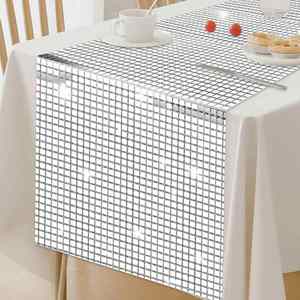 Caminador de Mesa Brillante con Lentejuelas y Diseño de Rejilla de Espejos para Bodas, Fiestas, Banquetes, Decoración Festiva - Product Image 2
