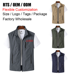 Gilet de randonnée imperméable multi-poches pour homme, gilet de pêche à fermeture éclair sans manches, gilet de travail pour l'extérieur, la <span class=keywords><strong>photographie</strong></span>, les voyages - Product Image 1