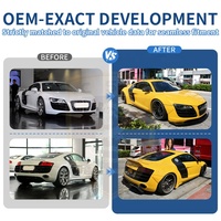 Lame de pare-choc avant en carbone, accessoire de voiture, diffuseur arrière GT, adapté à la Audi R8, Kit de carrosserie large, 2008, livraison gratuite