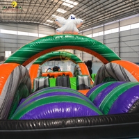 Parcours d'obstacles gonflable Wipeout, jeu sportif de course d'obstacles gonflable pour adultes