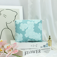 Organisateur de cosmétiques en tissu Tyvek à fleurs d'hibiscus pour femmes, pochette à fermeture éclair en papier DuPont, trousse de toilette imperméable pour les voyages