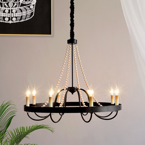 French Vintage Style Chandelier Round Multi Head LED <b>Light</b> For Living Room Bedroom Dining Room Home Decor - Product Image 3