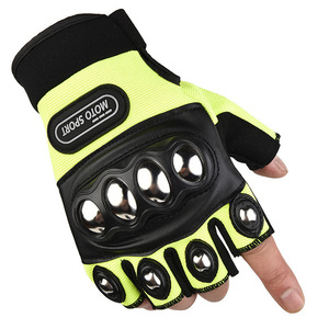 Gants <span class=keywords><strong>de</strong></span> moto demi-doigts en PE et caoutchouc pour le printemps et l'été, unisexes, avec fermeture à enfiler, pour la conduite tout-terrain et la course - Product Image 4