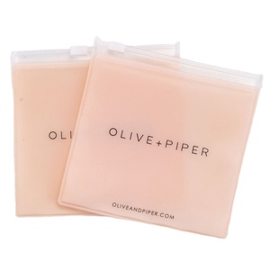 Sinicline custom pink jewelry zipper bag pvc eva plastic bag logo printed jewelry packaging set pouch