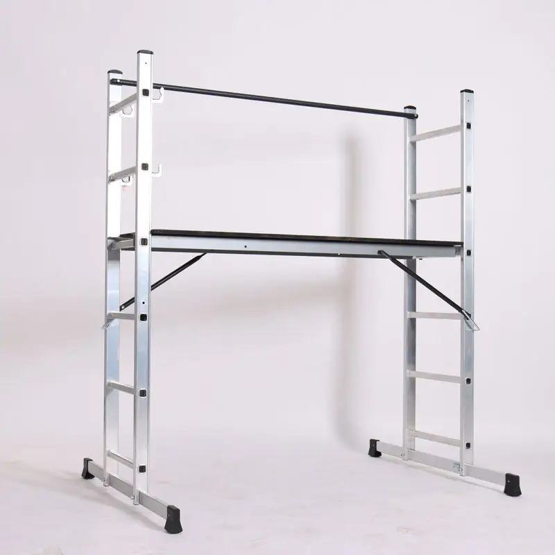 Bastidor de aço dobrável multifuncional, escada dobrável com multiuso plataforma dobrável de alumínio
